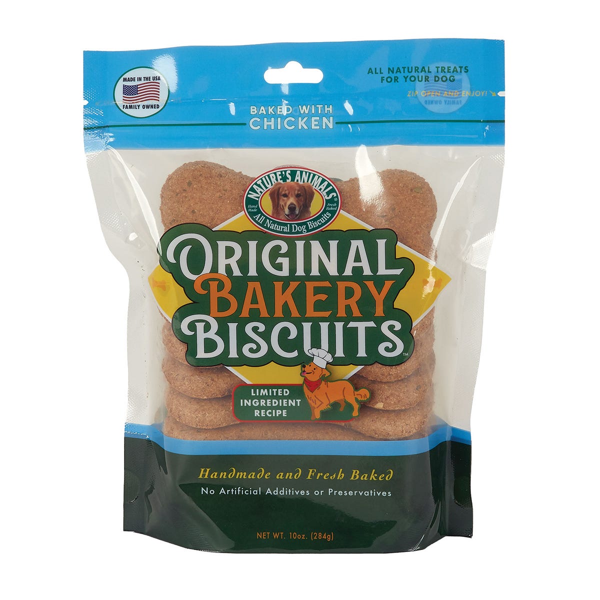 Picture of PetEdge ZX5026 25 10 10 oz Natures Animals Original Bakery Biscuits Chicken Bag