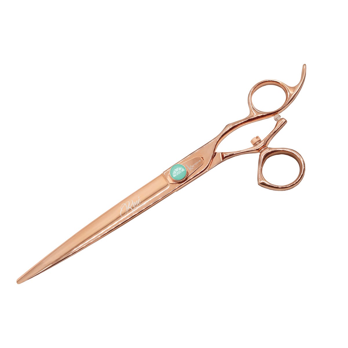 Picture of PetEdge KE1519 08 8 in. Kanchi Rose Swivel Pet Grooming Straight Shears