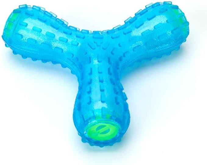 ZD6538 19 Diggers Giggle Wish Bone Dog Toys, Blue