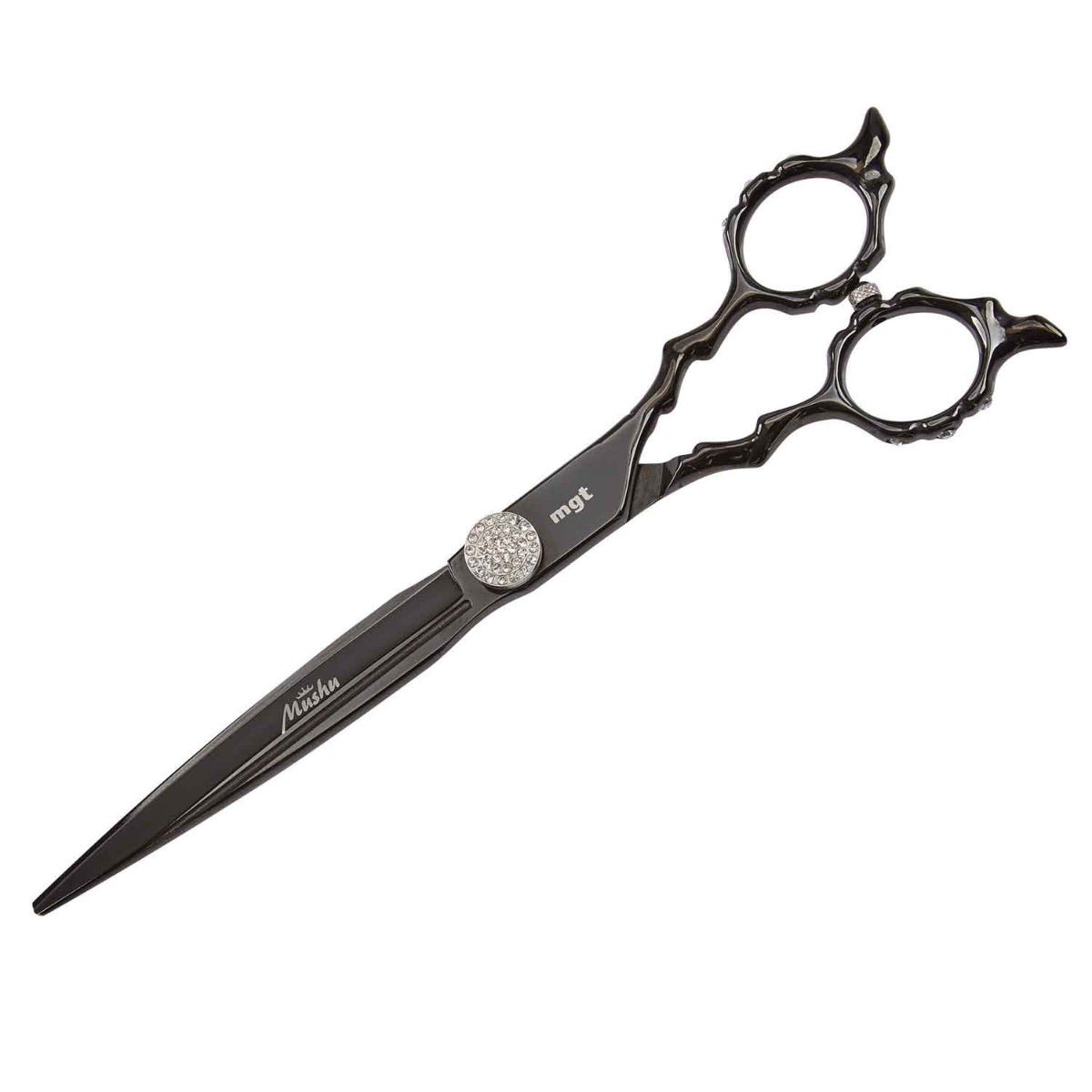 Picture of PetEdge TP0113 17 07 7 in. Master Tools Mushu Pet Grooming Shears Straight&#44; Black