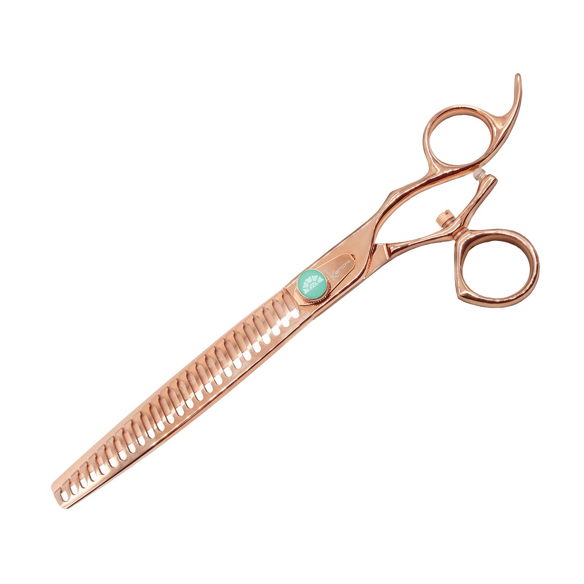 Picture of PetEdge KE8525 25 Kanchi Rose Swivel 25 Tooth Blender Shears
