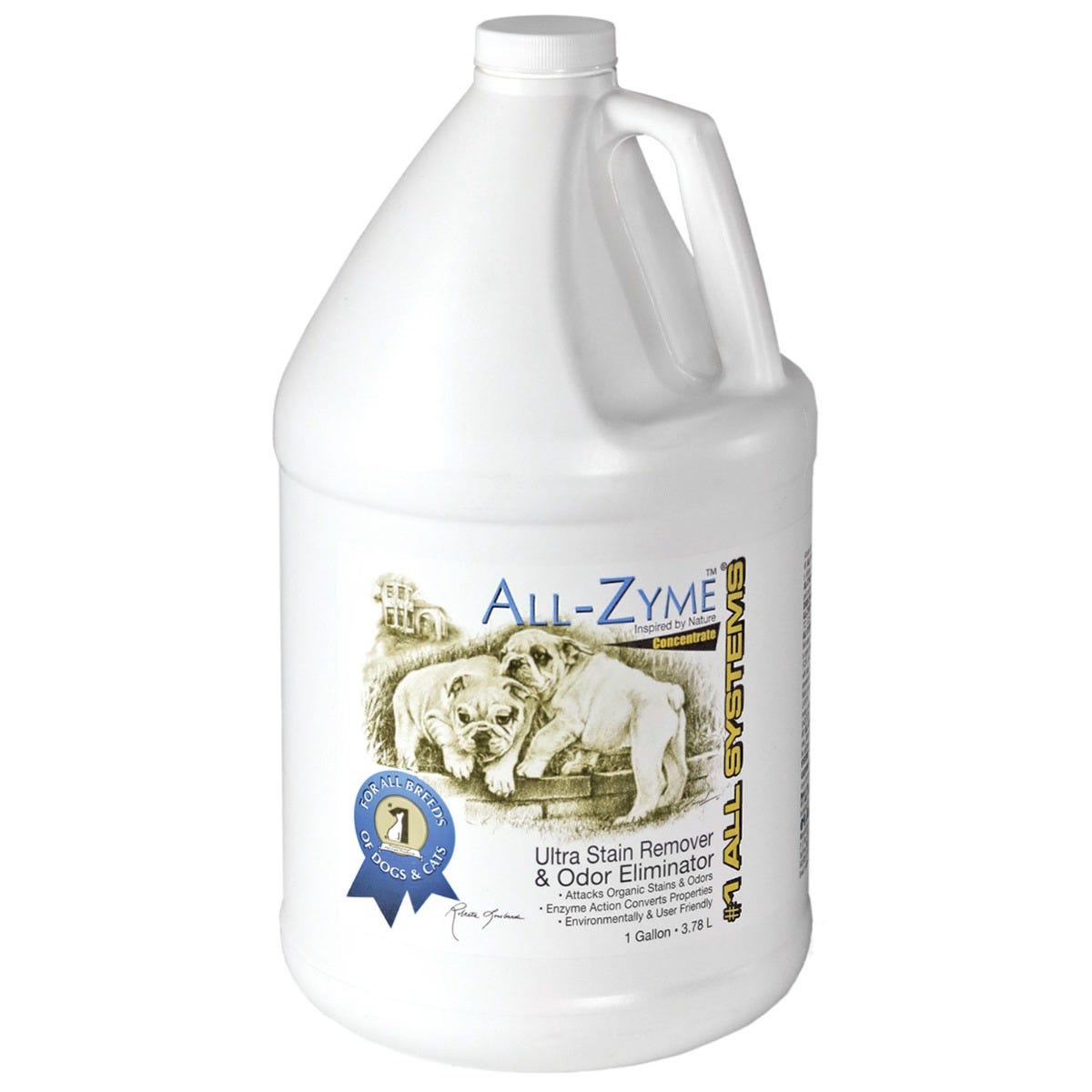 Picture of PetEdge AL0290 91 No.1 All Systems All-Zyme Dog Grooming Stain & Odor Remover Gal