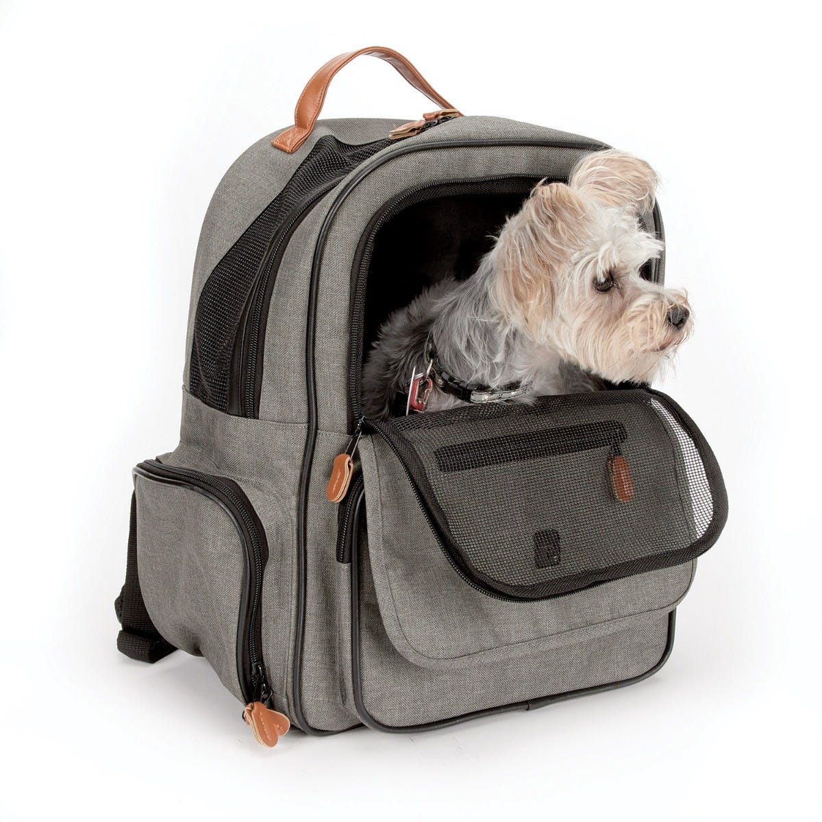 Picture of PetEdge ZA7225 11 Cruising Companion On the Go Backpack Pet Carriers&#44; Gray