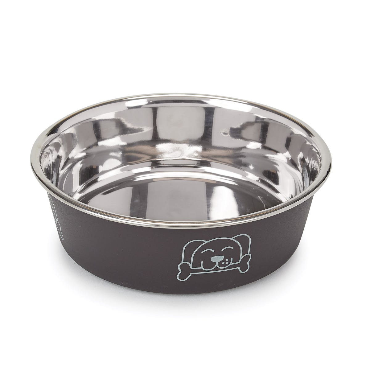 Picture of PetEdge ZW8006 25 20 ProSelect Stainless Steel Goodie Espresso Pet Bowl - Large