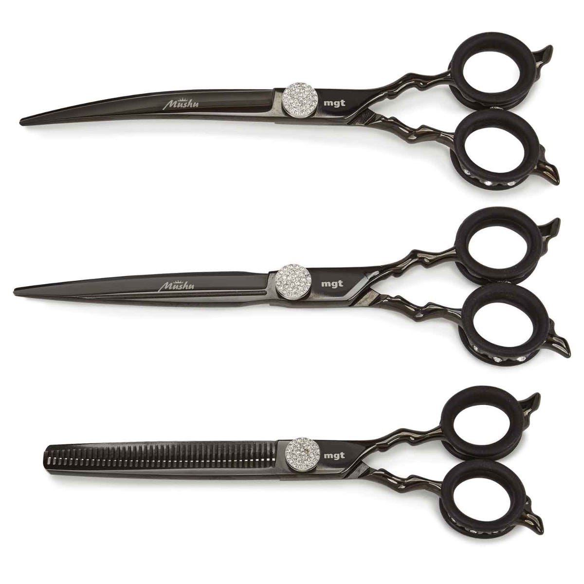 Picture of PetEdge TP5113 17 03 Master Grooming Tools Mushu Shears Kit for Save 20 Percent - 3 Piece