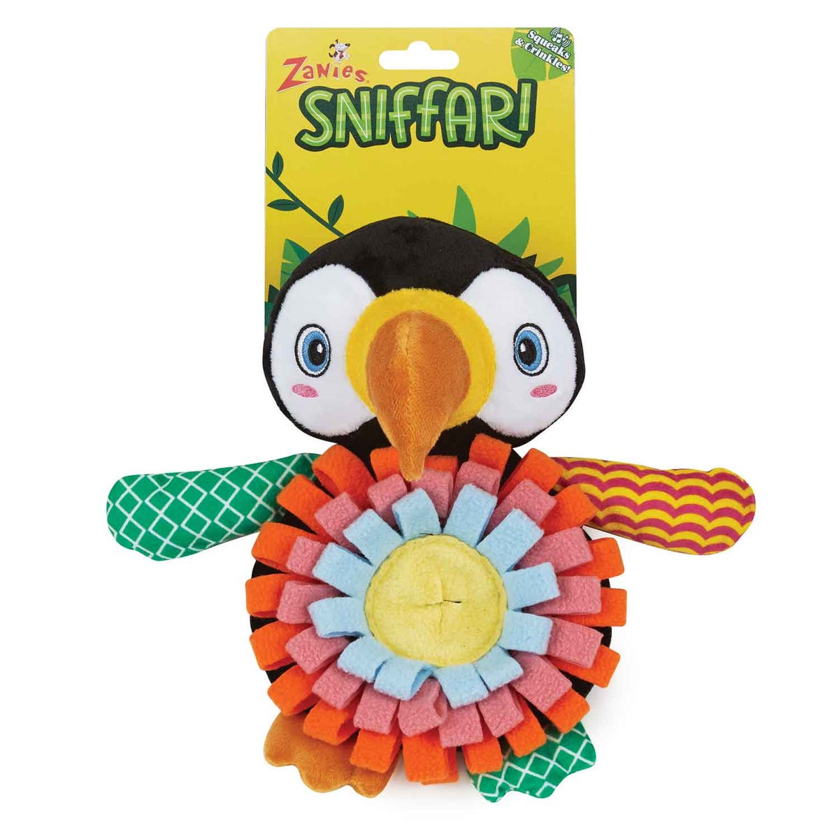 Picture of PetEdge ZA7516 26 10 Zanies Parrot Sniffari Dogs Toys with Squeaker
