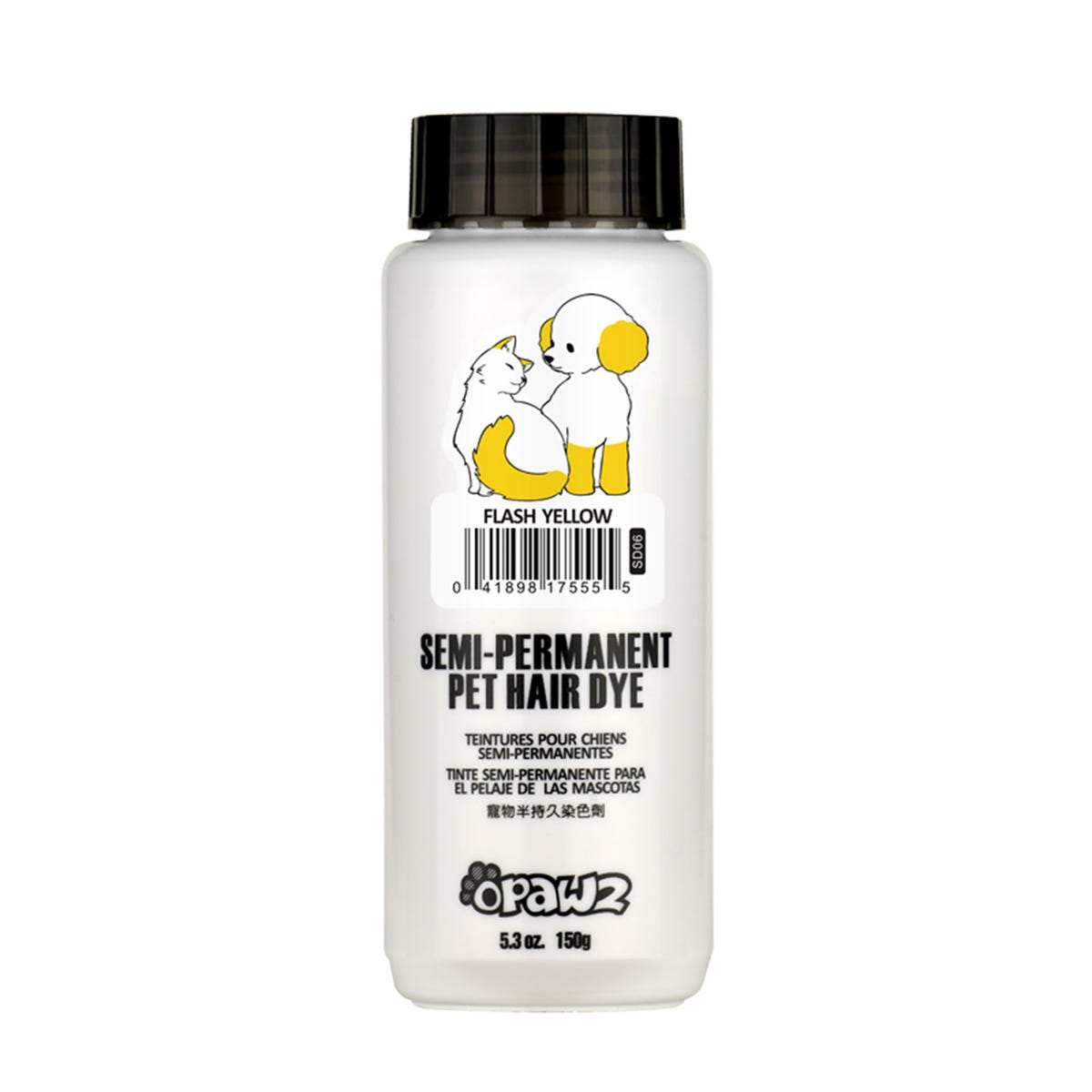 Picture of PetEdge ZX1913 53 99 5.3 oz Opawz Semi-Permanent Pet Hair Dye&#44; Flash Yellow