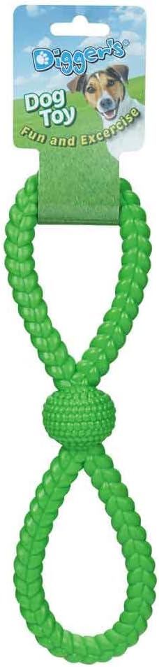 ZD6889 43 Diggers Figure 8 Tugger Chew Toys, Green