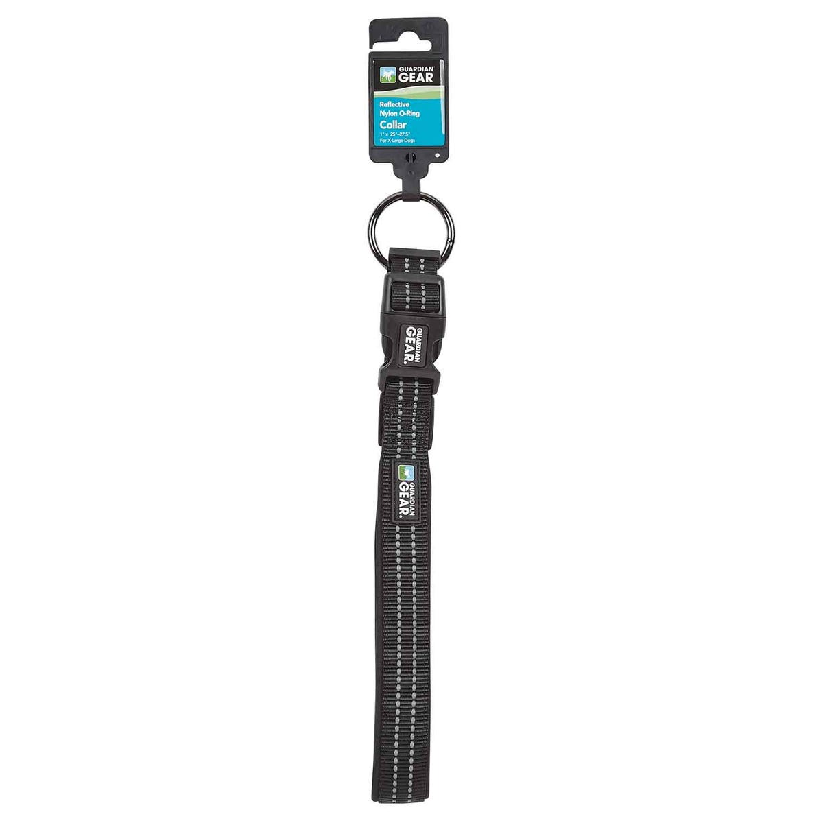Picture of PetEdge ZA0006 12 30 Guardian Gear Reflect Nylon O-Ring Pet Collars&#44; Black - Small