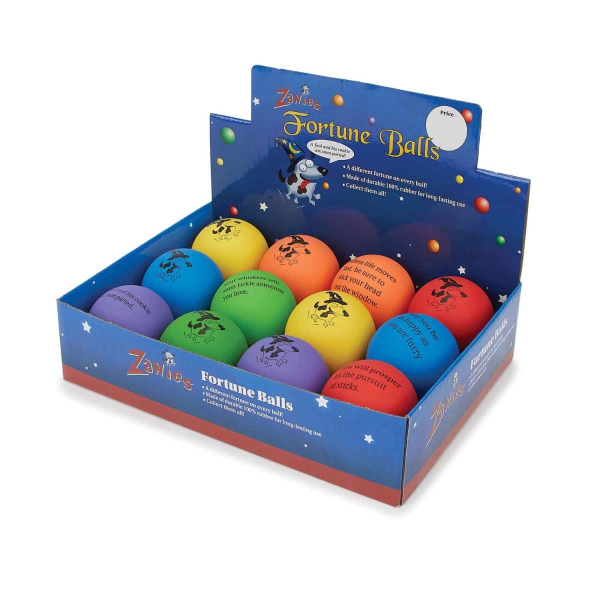 Picture of PetEdge ZW2301 12 Zanies Fortune Display Ball - 12 Piece