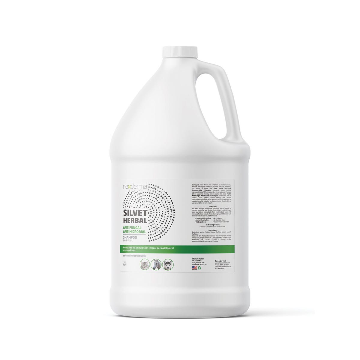 Picture of PetEdge ZX7300 28 91 Nexderma Silver protective Herbal Dog Grooming Shampoo Gal