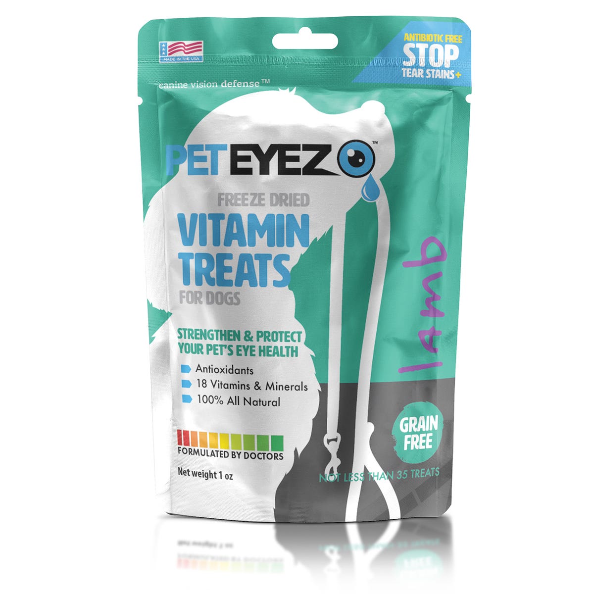 Picture of PetEdge ZX5487 35 01 1 oz Pet Eyez Freeze Dried Lamb Vitamin Dog Treats