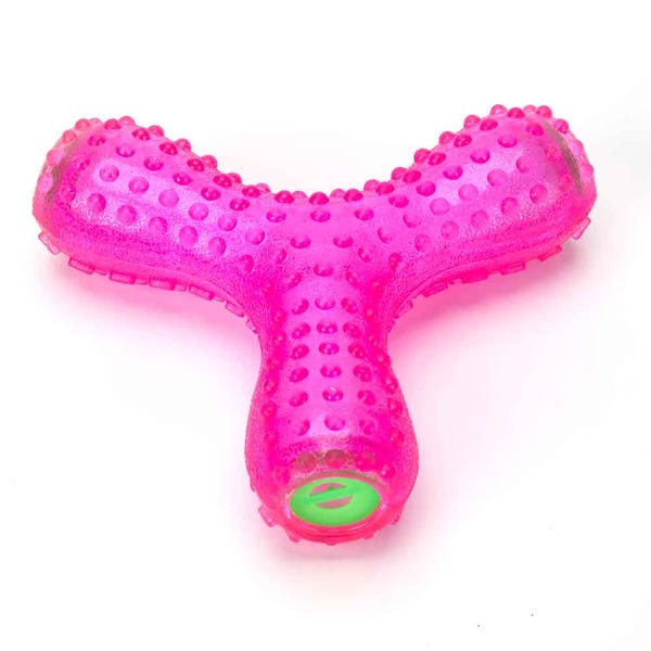 ZD6538 75 Diggers Giggle Wish Bone Dog Toys, Pink