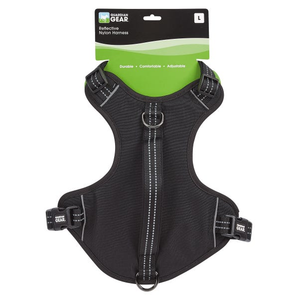 Reflective Harness, 12 to 20 in, Fastening Method: O-Ring Strap, Nylon Harness, Jet Black