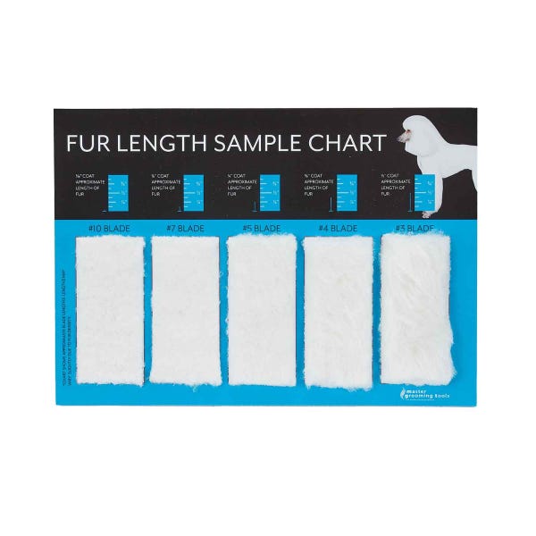 TP8123 11 Master Grooming Tools Fur Length Sample Chart for Blade