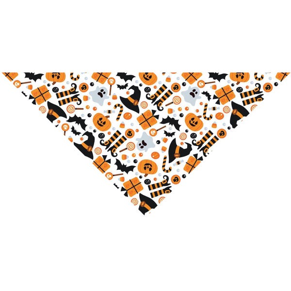 Picture of PetEdge ZX0530 60 Top Performance Witches & Hats Orange Pet Grooming Bandana