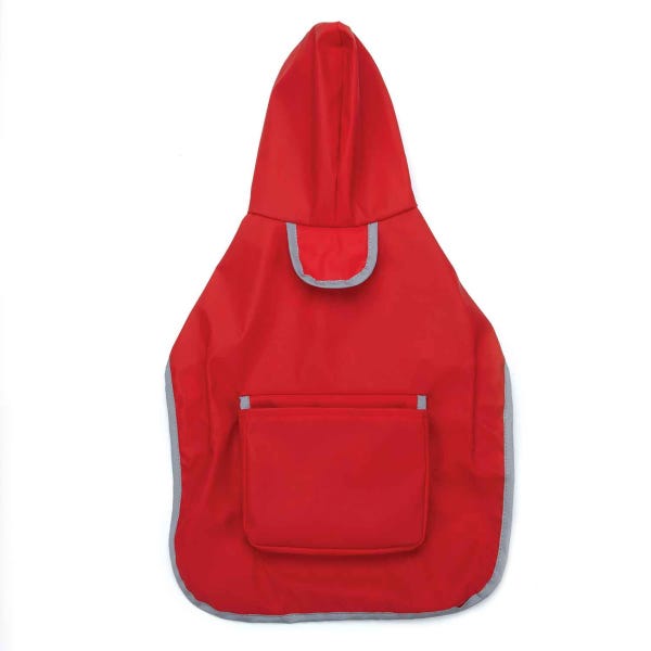 Picture of PetEdge US1919 24 83 Zack & Zoey Reversible Pocket Raincoat&#44; Red - Extra Large