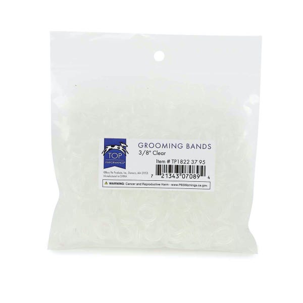 TP1822 37 95 0.375 in. Top Performance Grooming Band, Clear - 500 Count