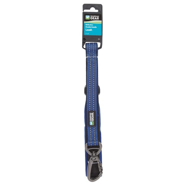 Reflective Dog Leash, 6 ft L, Nylon Line, Blue, Fastening Method: Snap