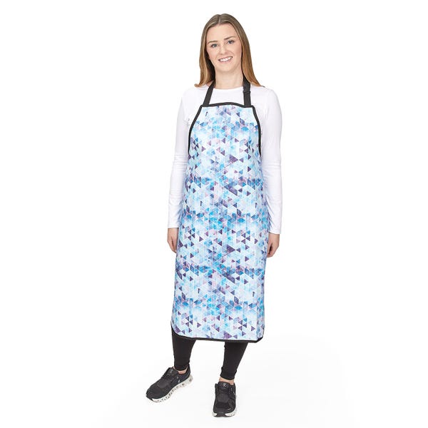Picture of PetEdge TP0123 10 Top Performance Waterproof Grooming Apron - Blue Crystal Print