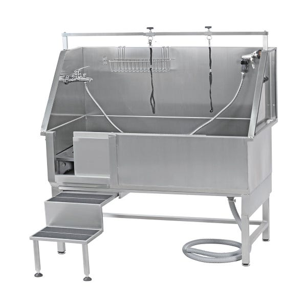TP2316 60 12 60 in. Master Equipment Pro Deluxe II Stainless Steel Left Door Dog Grooming Tub