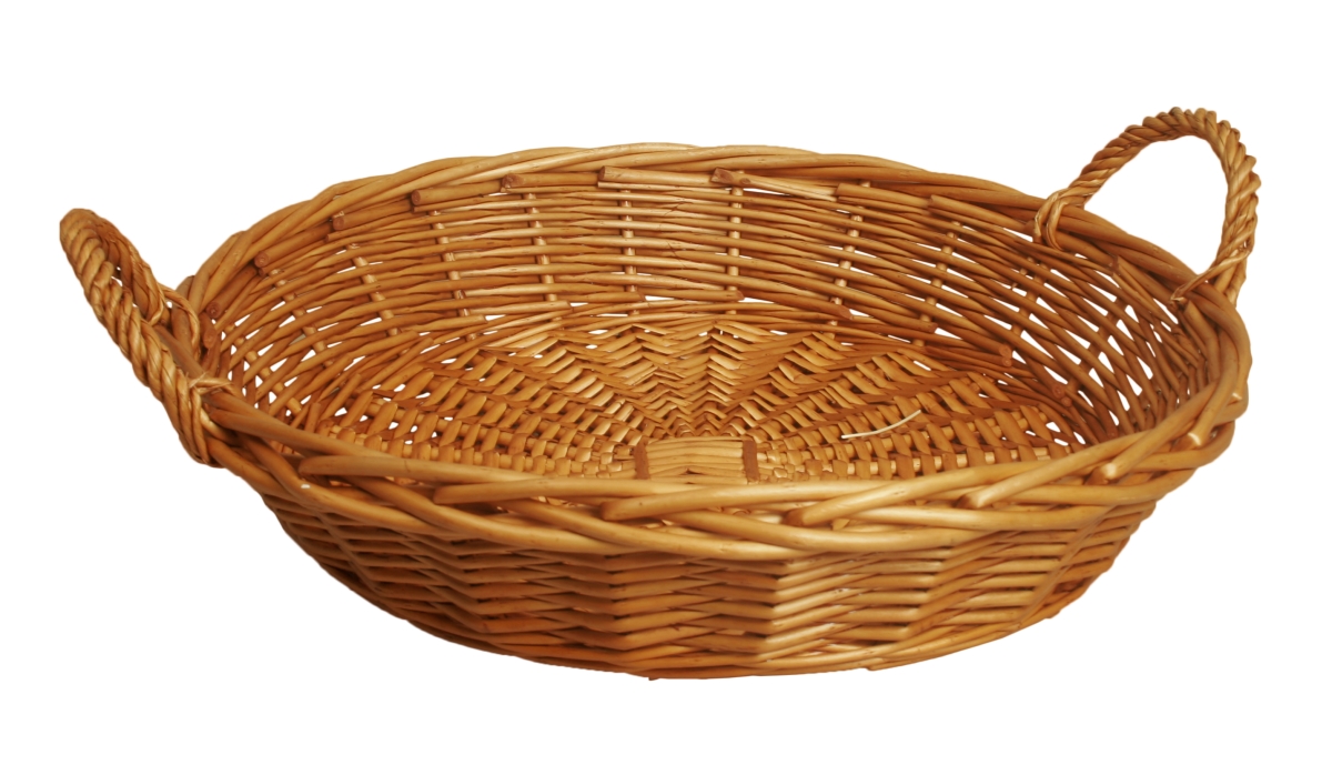 22 in. Round Honey Willow Basket