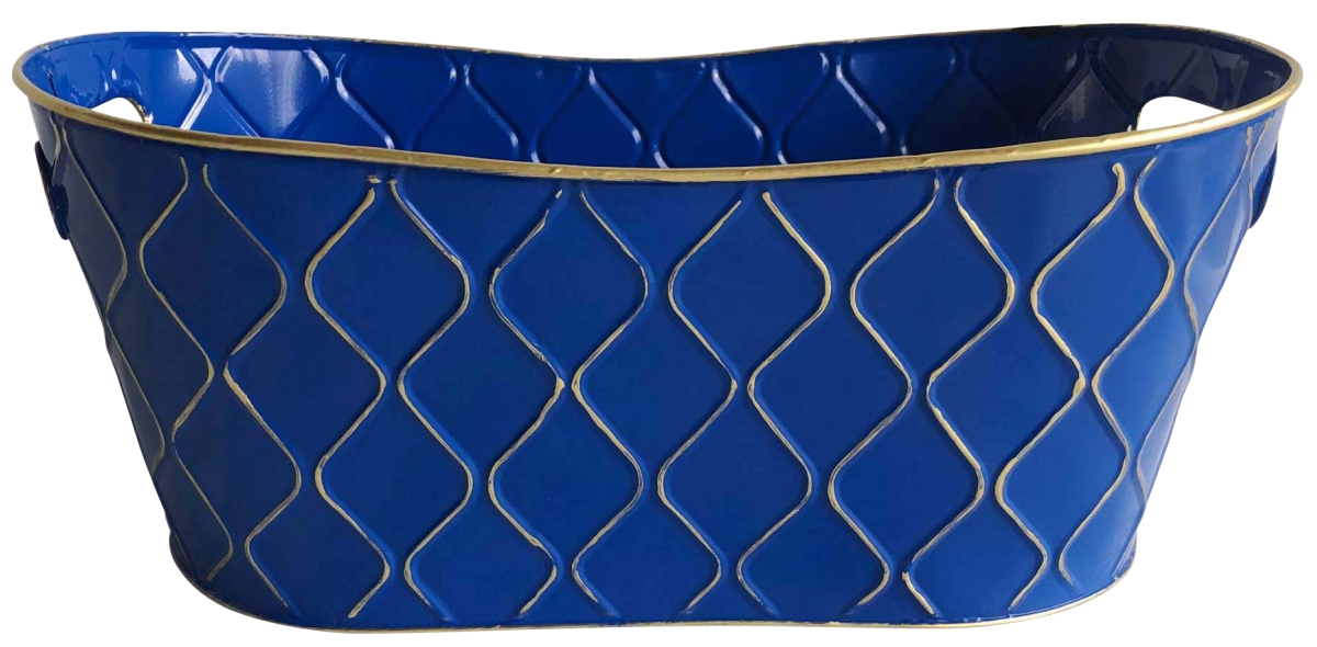 Picture of Wald Imports 2354-D4 9 in. Royal Blue Metal Container