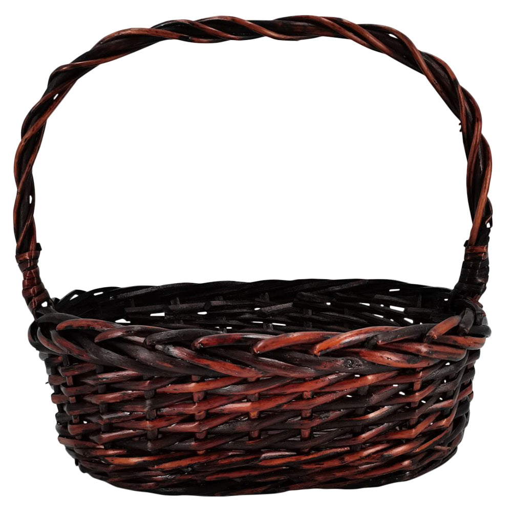 Picture of Wald Imports 1612-14 14 in. Oval Dark Willow Basket&#44; Brown