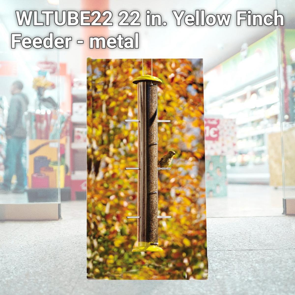 Picture of WoodLink WLTUBE22 22 in. Yellow Finch Feeder - metal