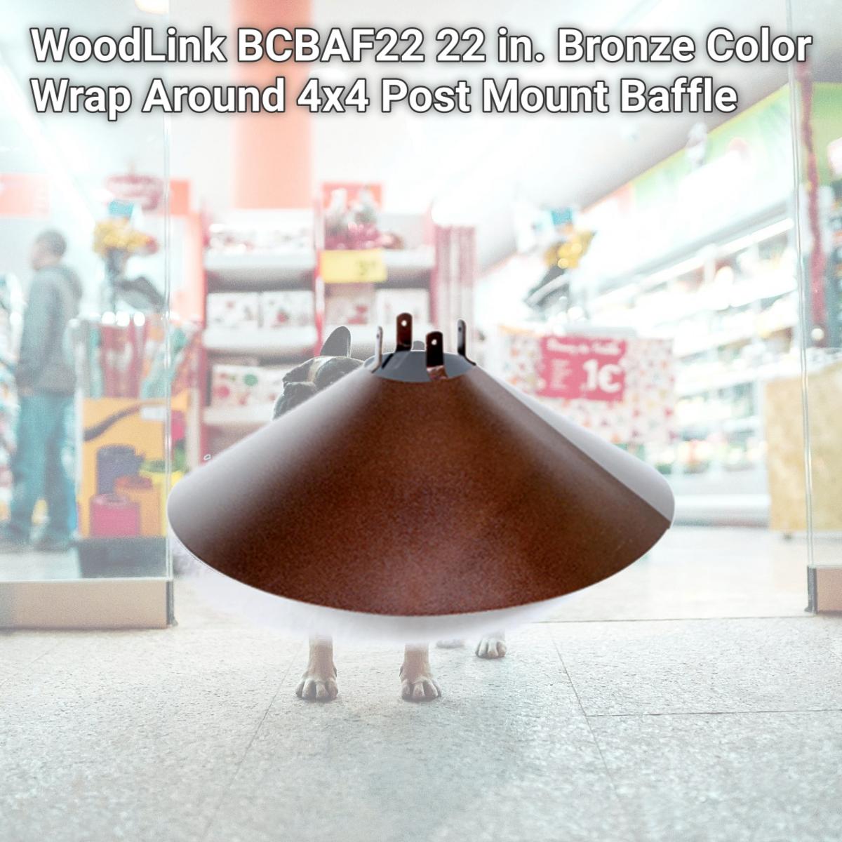 Picture of WoodLink BCBAF22 22 in. Bronze Color Wrap Around 4x4 Post Mount Baffle