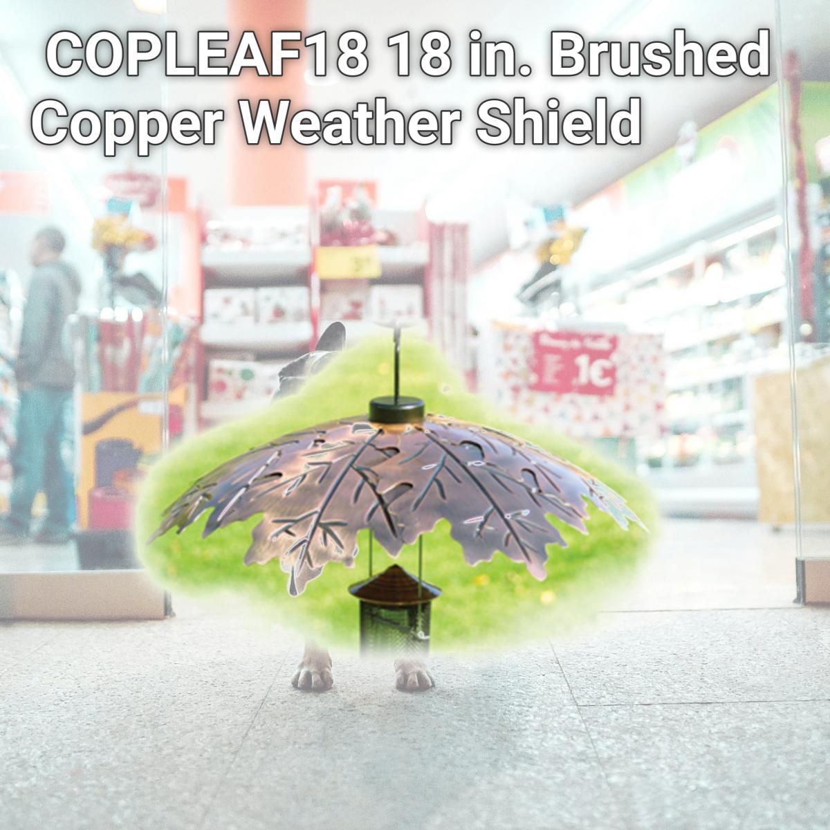 Picture of WoodLink COPLEAF18 18 in. Brushed Copper Weather Shield