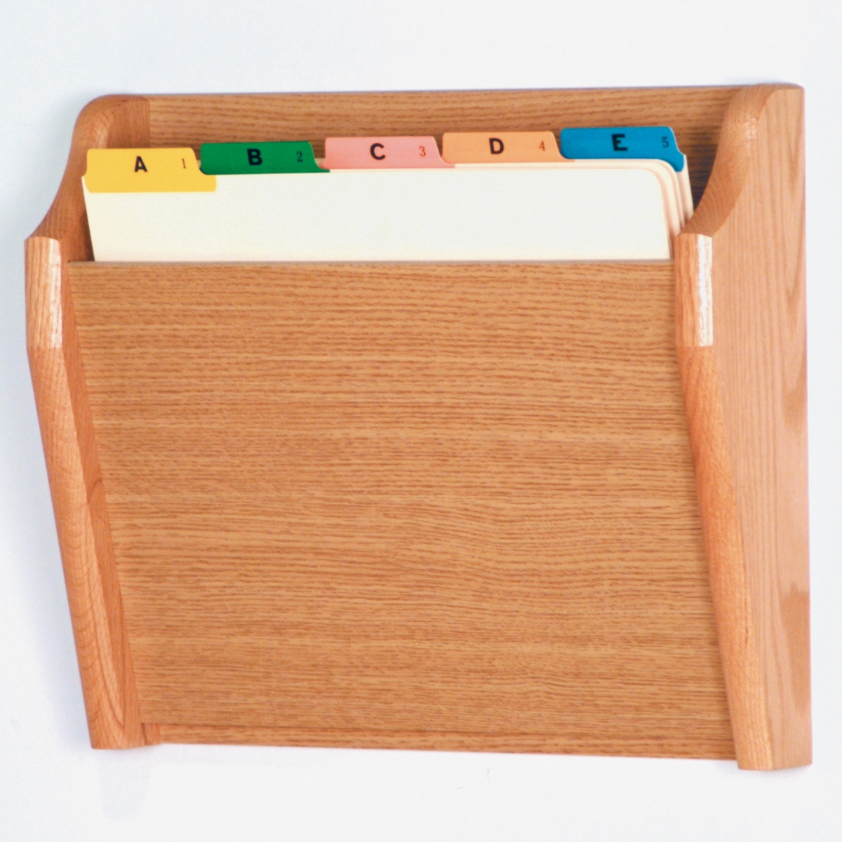 Wooden Mallet? Tapered Bottom Letter Size File Holder, Black/Mahogany