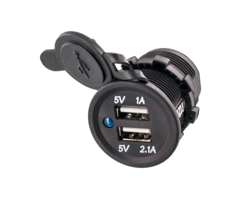 Accele USBR12V2 5V 2.1A Flush Mount Dual USB Jacks Ports