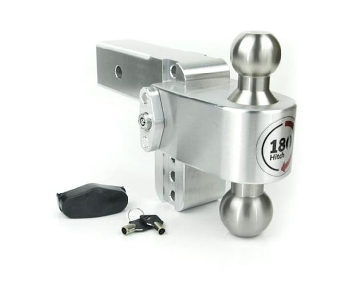 Weigh Safe LLC Weigh Safe 180 Hitch - Drop Hitch w/ SS Combo Ball - 4" Drop for 2.5" Shank in Red | Camping World