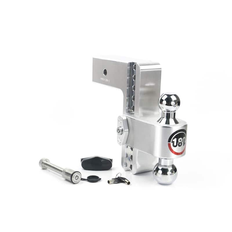 CTB8-3-KA 8 in. Drop Trailer Hitch with Chrome Tow Balls for 3 in. Receiver with WS05