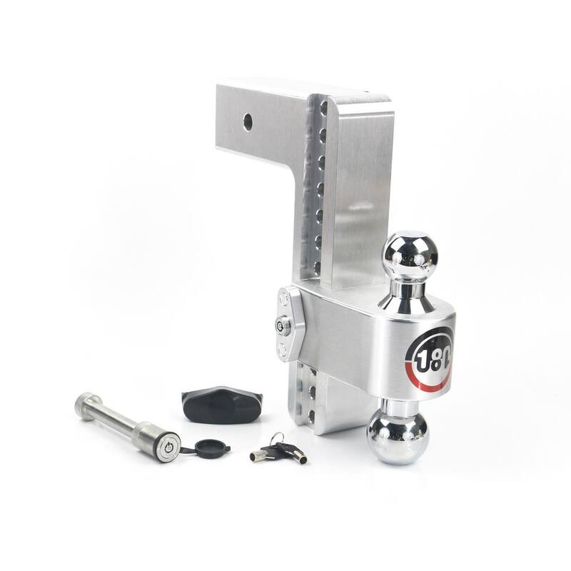CTB10-3-KA 10 in. Drop Adjustable Trailer Hitch with Chrome Tow Balls for 3 in. Receiver with WS05