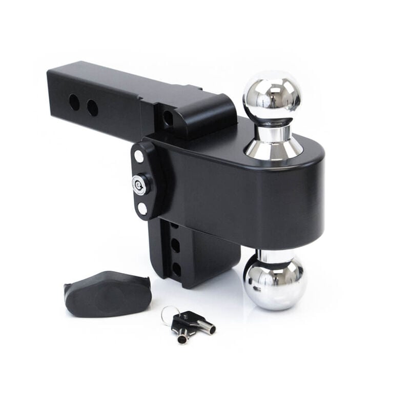 4in. Drop Hitch - Black - 2in. Receiver - Chrome Tow Balls - Heavy-Duty
