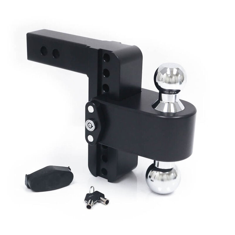 6in. Drop Trailer Hitch - Black - 2in. Receiver - Heavy-Duty Tow Ball