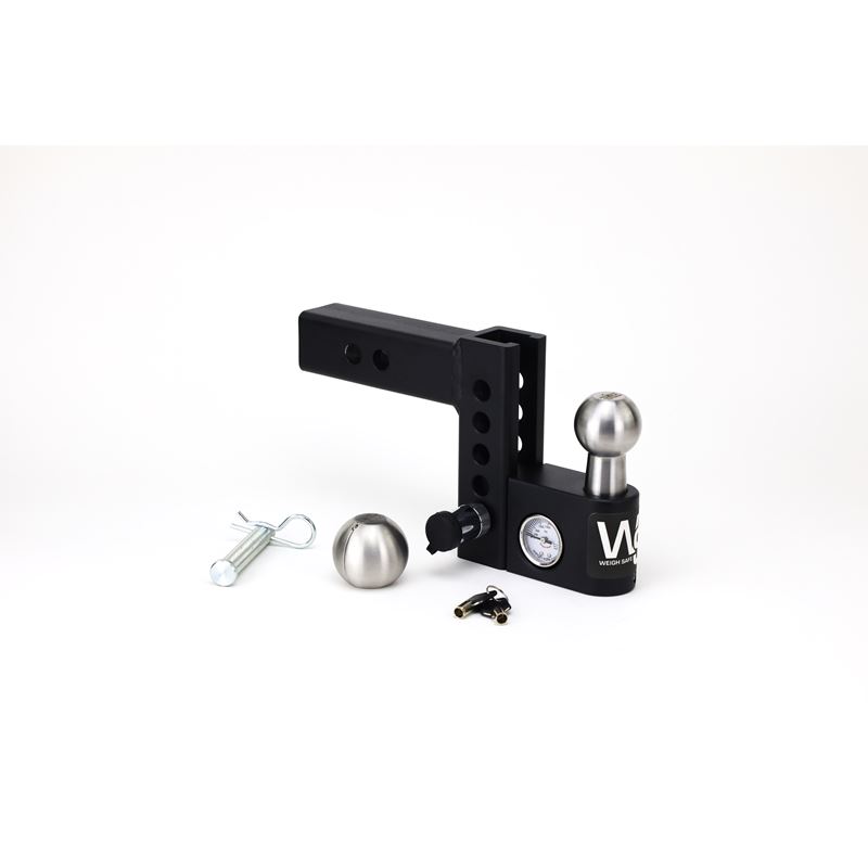 4 in. Drop Aero Adjustable Trailer Ball Mount Hitch for 2 in. Receiver, Black