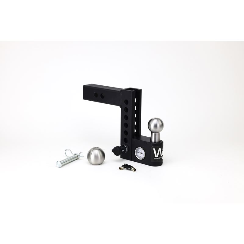 AWS6-2 6 in. Drop Aero Adjustable Trailer Ball Mount Hitch for 2 in. Receiver, Black