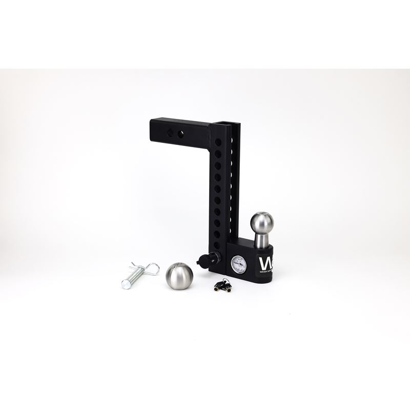 AWS10-2 10 in. Drop Aero Adjustable Trailer Ball Mount Hitch for 2 in. Receiver, Black