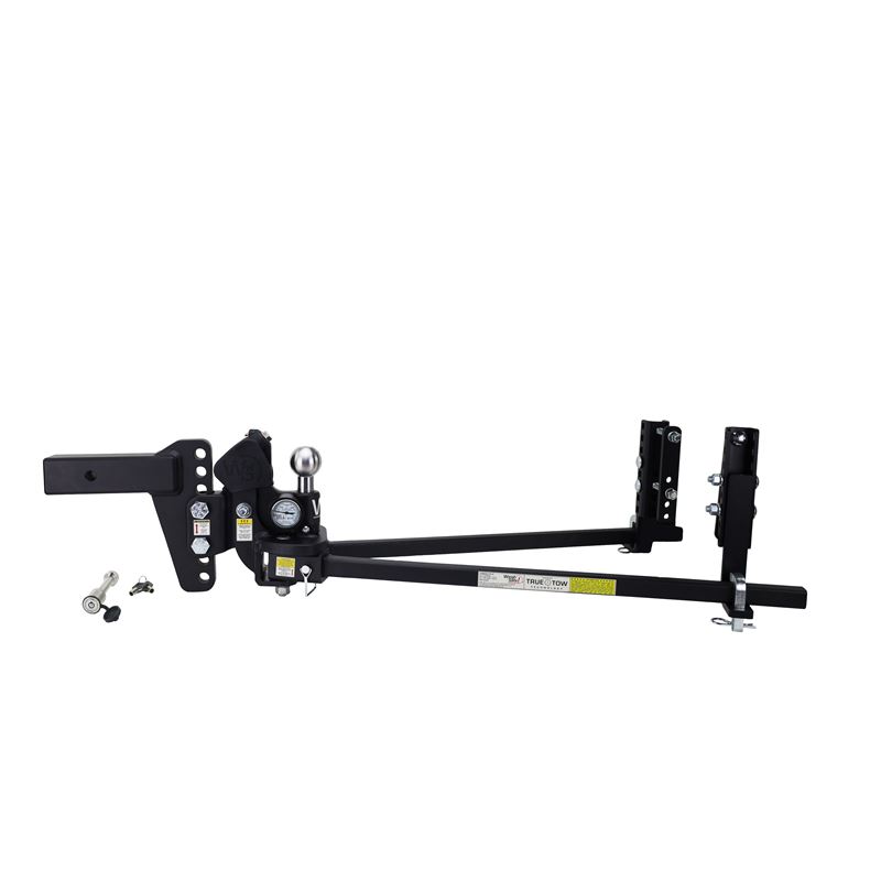 TTMW6-2-KA 6 in. Drop Truetow Middle Weight Distribution Hitch for 2 in. Receiver 8.5K with WS05, Black