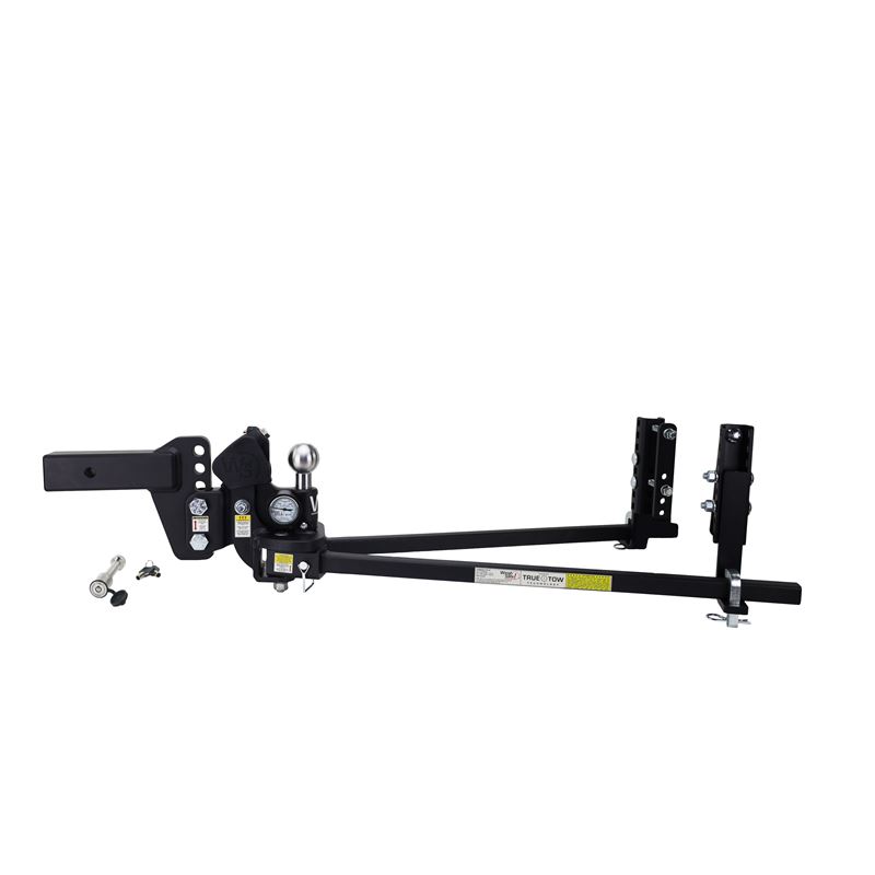 TTMW4-2-KA 4 in. Drop Truetow Middle Weight Distribution Hitch for 2 in. Receiver 8.5K with WS05, Black