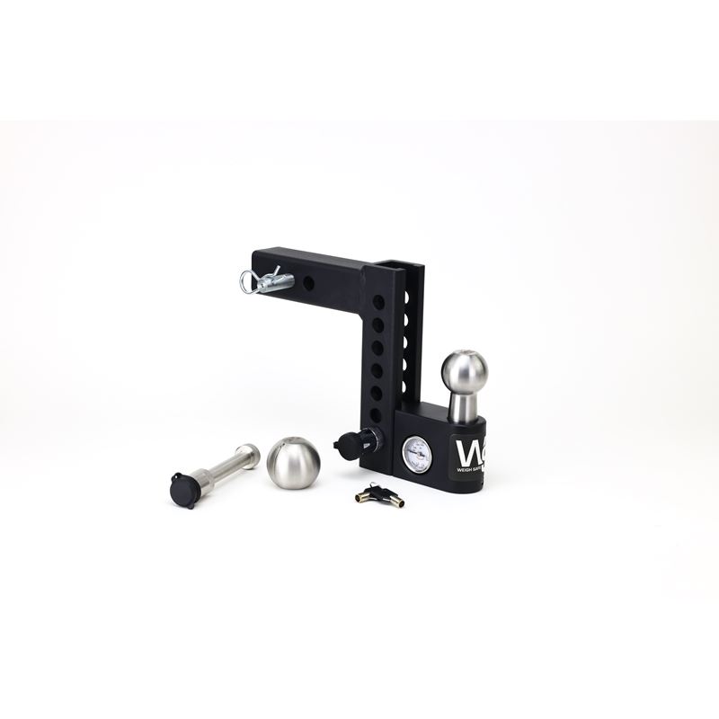 AWS6-2-KA 6 in. Drop Aero Adjustable Trailer Ball Mount Hitch for 2 in. Receiver with WS05, Black