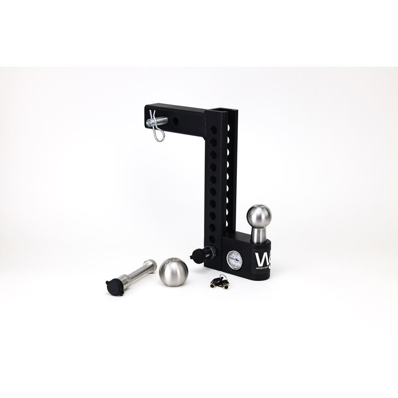 AWS10-2-KA 10 in. Drop Aero Adjustable Trailer Ball Mount Hitch for 2 in. Receiver with WS05, Black