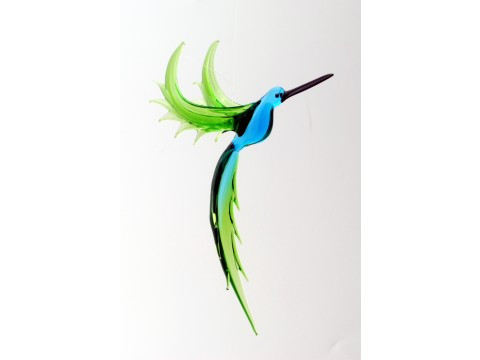 Picture of WGK Glass Art 36-210 Aqua Humming Bird - Aqua