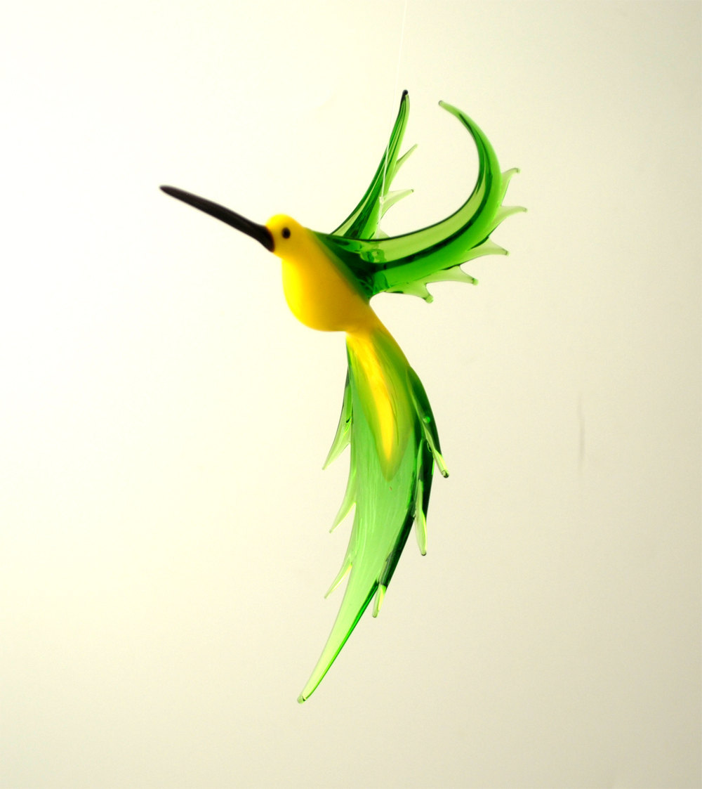 Picture of WGK Glass Art 36-210 Yellow Humming Bird - Yellow