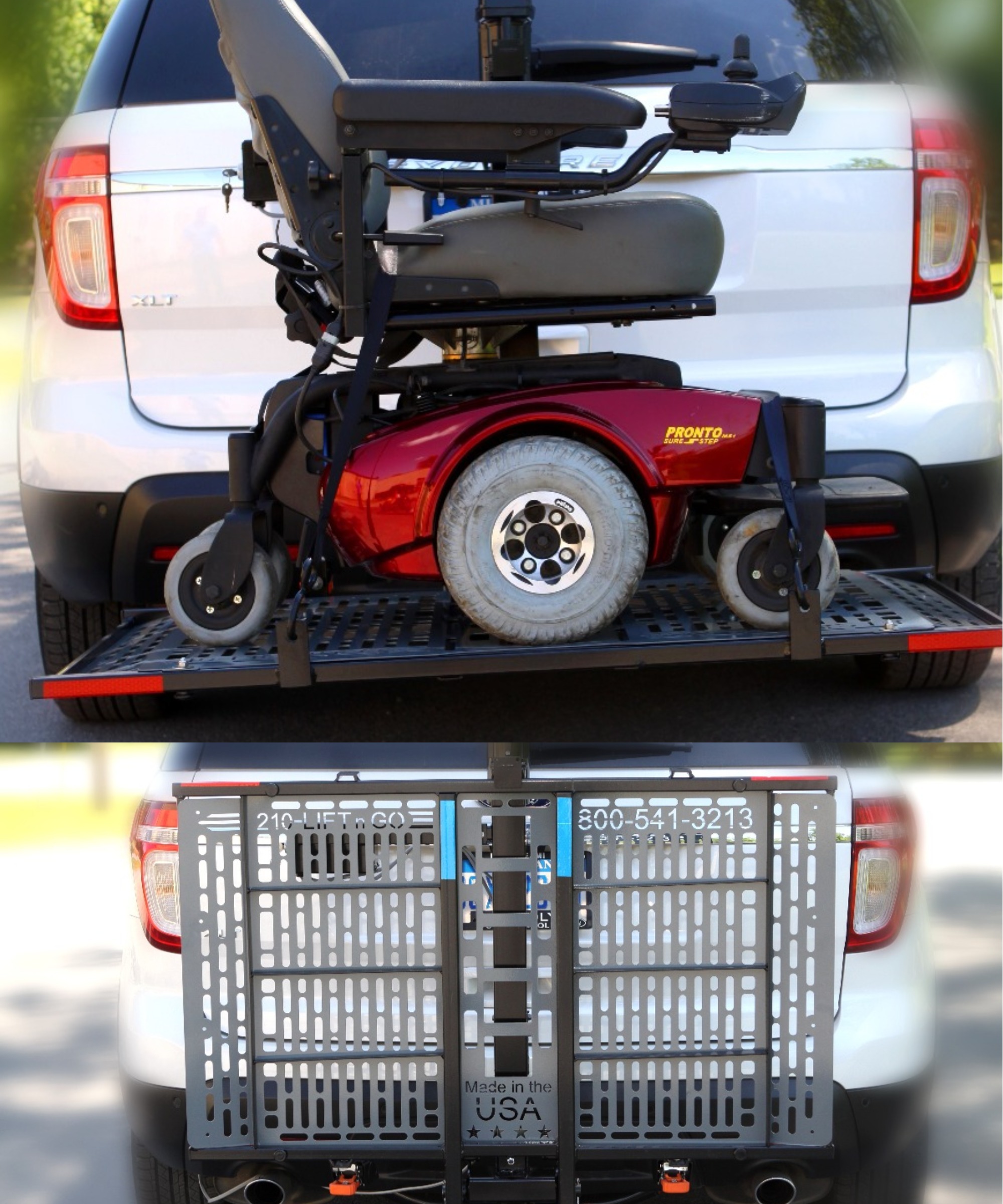 210cl3 Lift N Go Electric Lift with Class III Hitch Adapter, 2 in -  Wheelchair Carrier