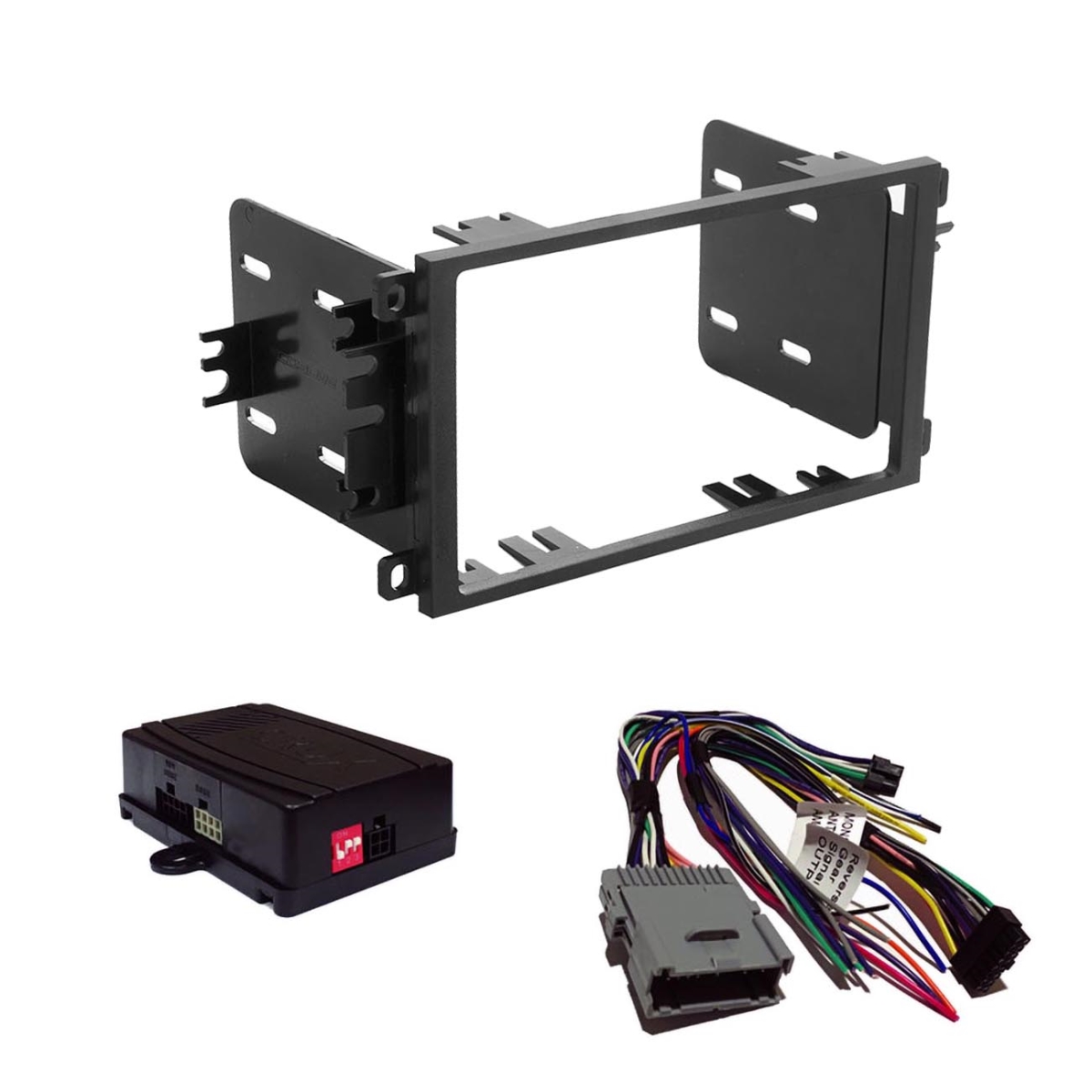 Crux DKGM15 OnStar Radio Replacement Interface with SWC Retention Video Switcher & D. Din Dash Kit for 2003-2013 GM Class II Vehicles