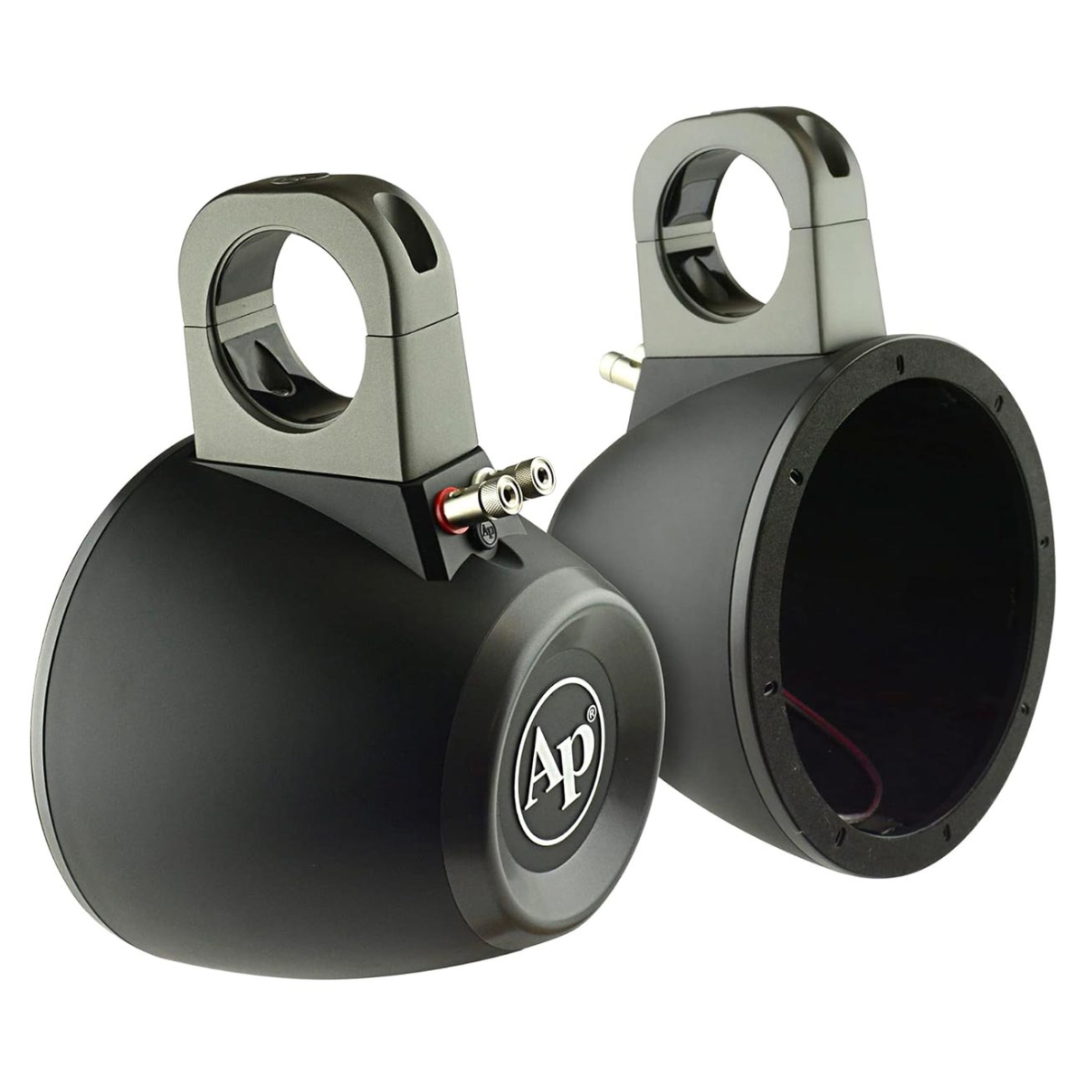 APMP6002SP 6 in. Marine Compact Wakeboard Tower Speaker Empty Enclosures, Black